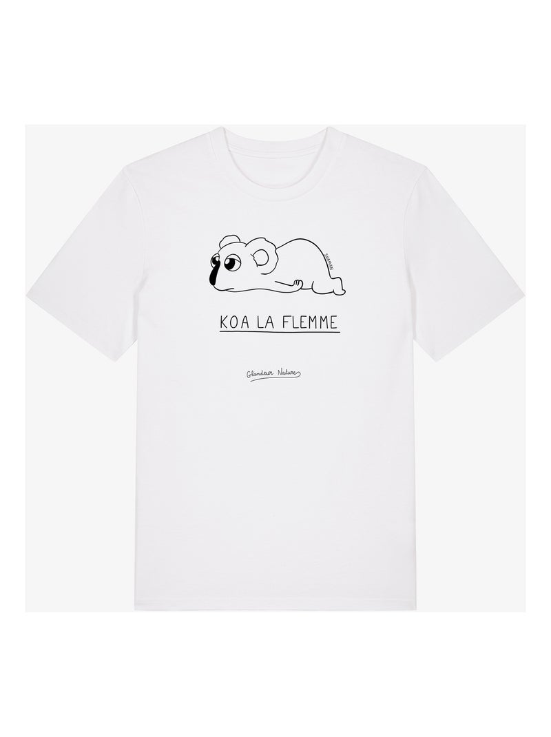 T-shirt Homme - KOA LA FLEMME Blanc - Kiabi