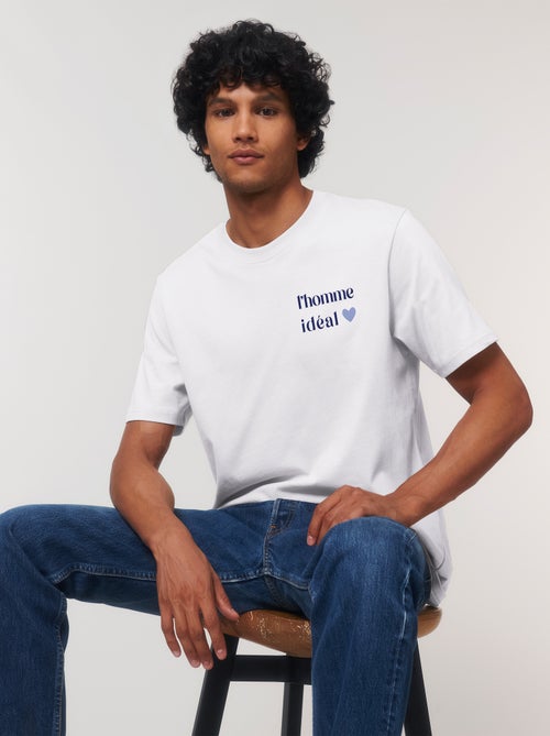 T-shirt Homme - L HOMME IDEAL COEUR - Kiabi