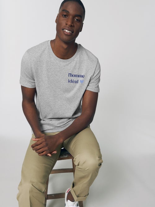 T-shirt Homme - L HOMME IDEAL COEUR - Kiabi