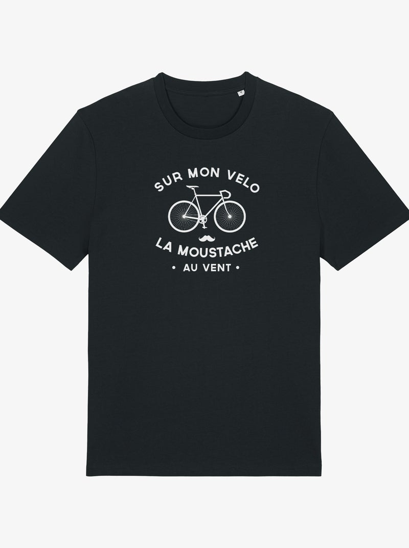 T-shirt Homme - LA MOUSTACHE AU VENT Noir - Kiabi
