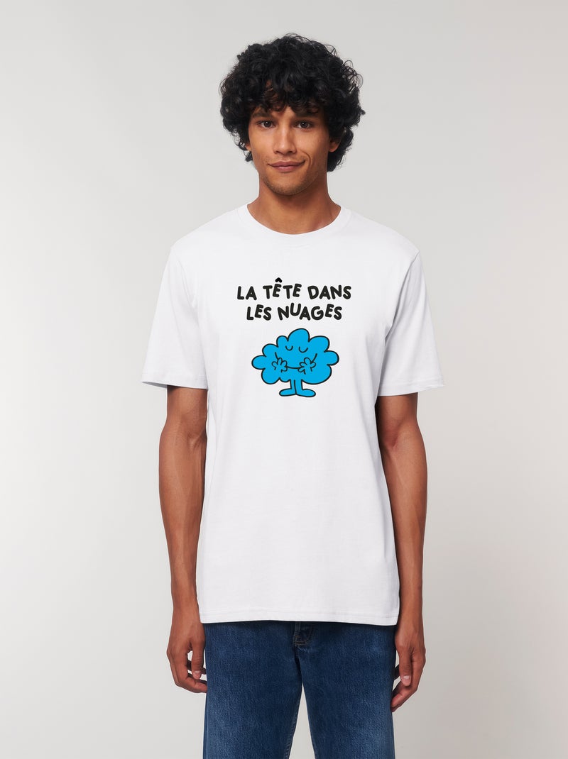 T-shirt Homme - LA TETE DANS LES NUAGES 2 Blanc - Kiabi