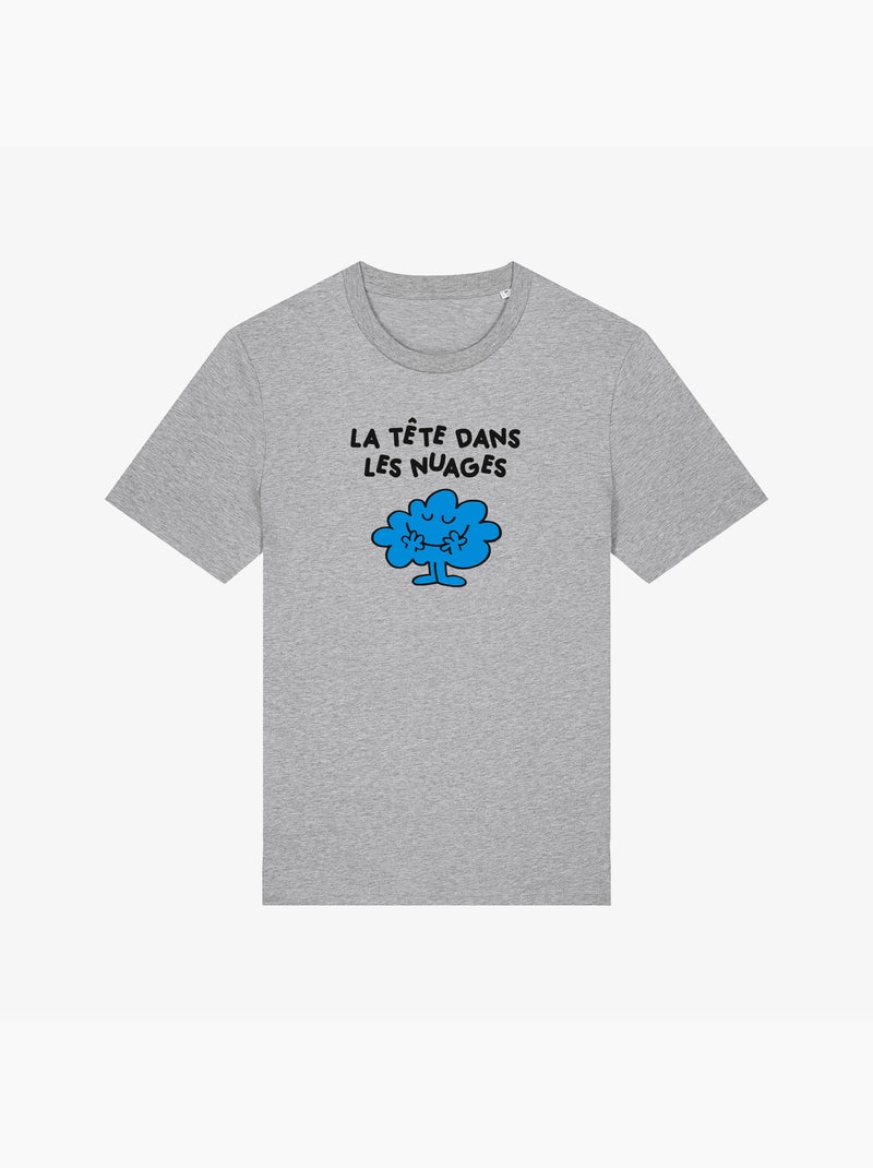 T-shirt Homme - LA TETE DANS LES NUAGES 2 Gris chiné - Kiabi