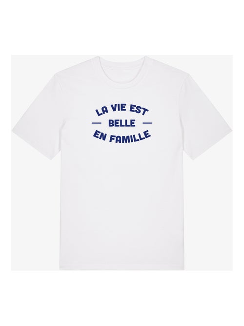 T-shirt Homme - LA VIE EST BELLE EN FAMILLE 2 FACE - Kiabi