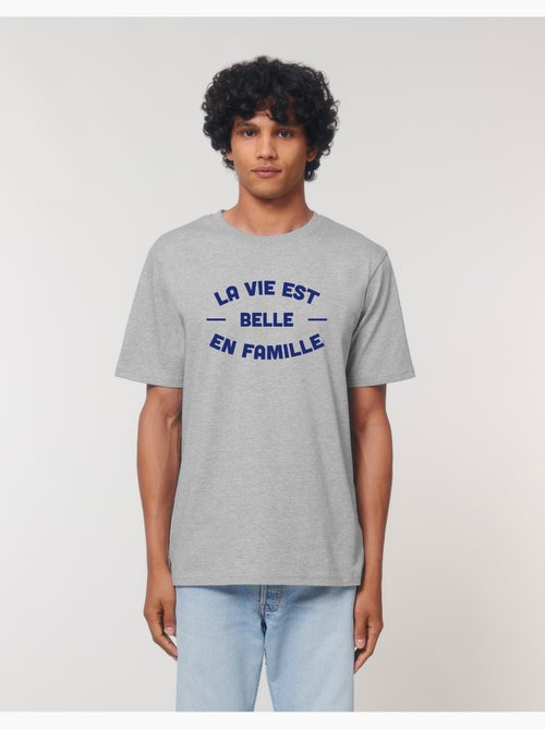 T-shirt Homme - LA VIE EST BELLE EN FAMILLE 2 FACE - Kiabi