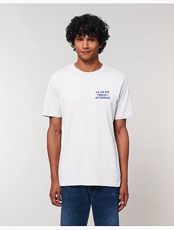 T-shirt Homme - LA VIE EST BELLE EN FAMILLE COEUR