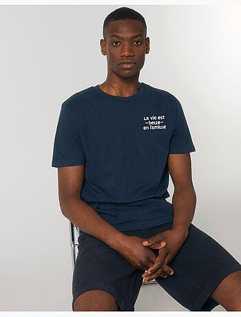 T-shirt Homme - LA VIE EST BELLE EN FAMILLE COEUR