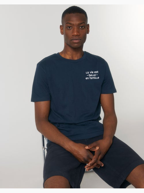 T-shirt Homme - LA VIE EST BELLE EN FAMILLE COEUR - Kiabi