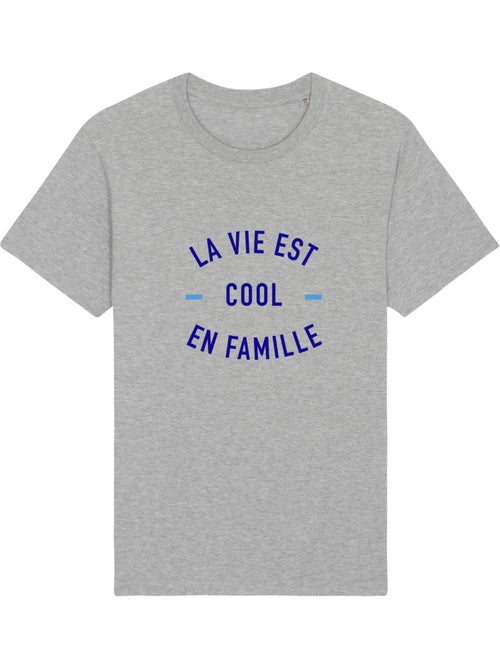 T-shirt Homme - LA VIE EST COOL EN FAMILLE - Kiabi