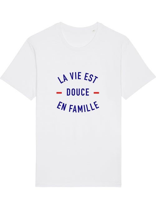 T-shirt Homme - LA VIE EST DOUCE EN FAMILLE - Kiabi