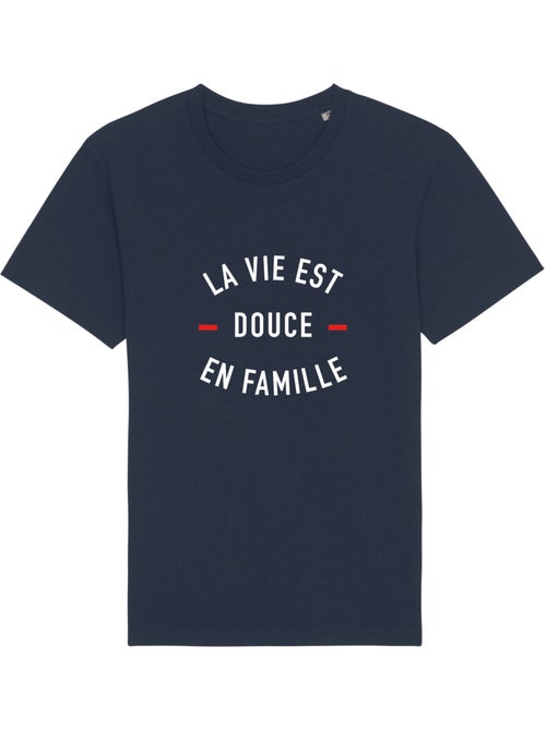 T-shirt Homme - LA VIE EST DOUCE EN FAMILLE - Kiabi