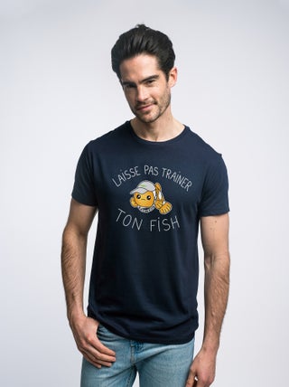 T-shirt Homme - LAISSE PAS TRAINER TON FISH