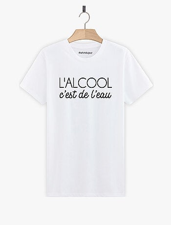 T-shirt Homme - L'ALCOOL C'EST DE L'EAU