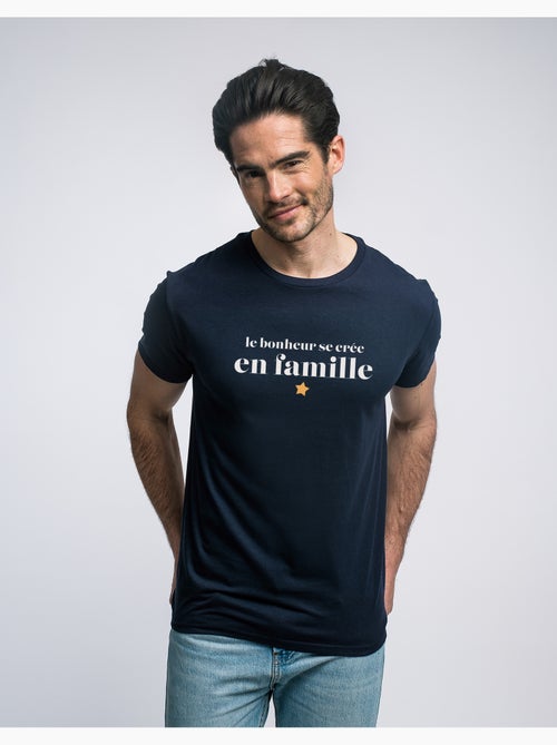 T-shirt Homme - LE BONHEUR SE CRÉE EN FAMILLE - Kiabi