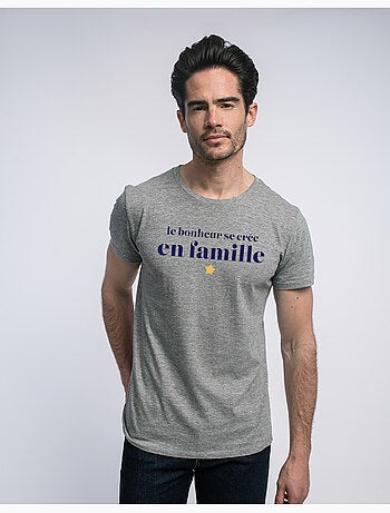 T-shirt homme - le bonheur se crée en famille