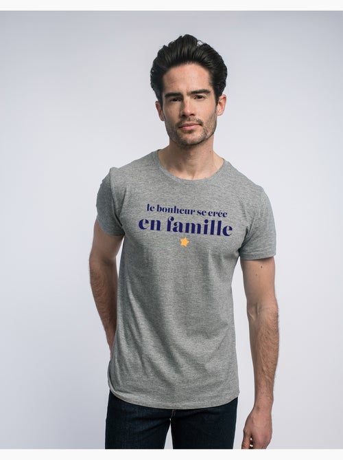 T-shirt Homme - LE BONHEUR SE CRÉE EN FAMILLE - Kiabi