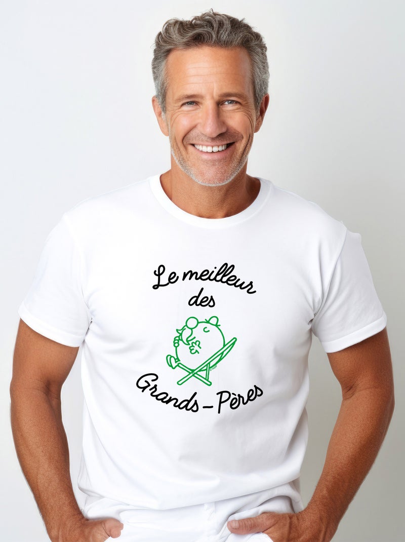 T-shirt Homme - LE MEILLEUR DES GRANDS-PÈRES Blanc - Kiabi