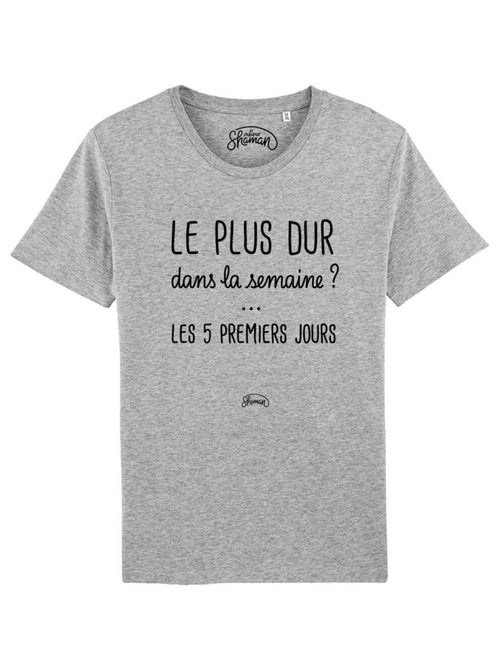 T-shirt Homme - LE PLUS DUR DANS LA SEMAINE - Kiabi