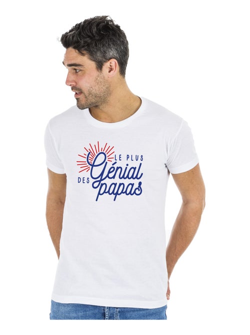 T-shirt Homme - LE PLUS GÉNIAL DES PAPAS - Kiabi