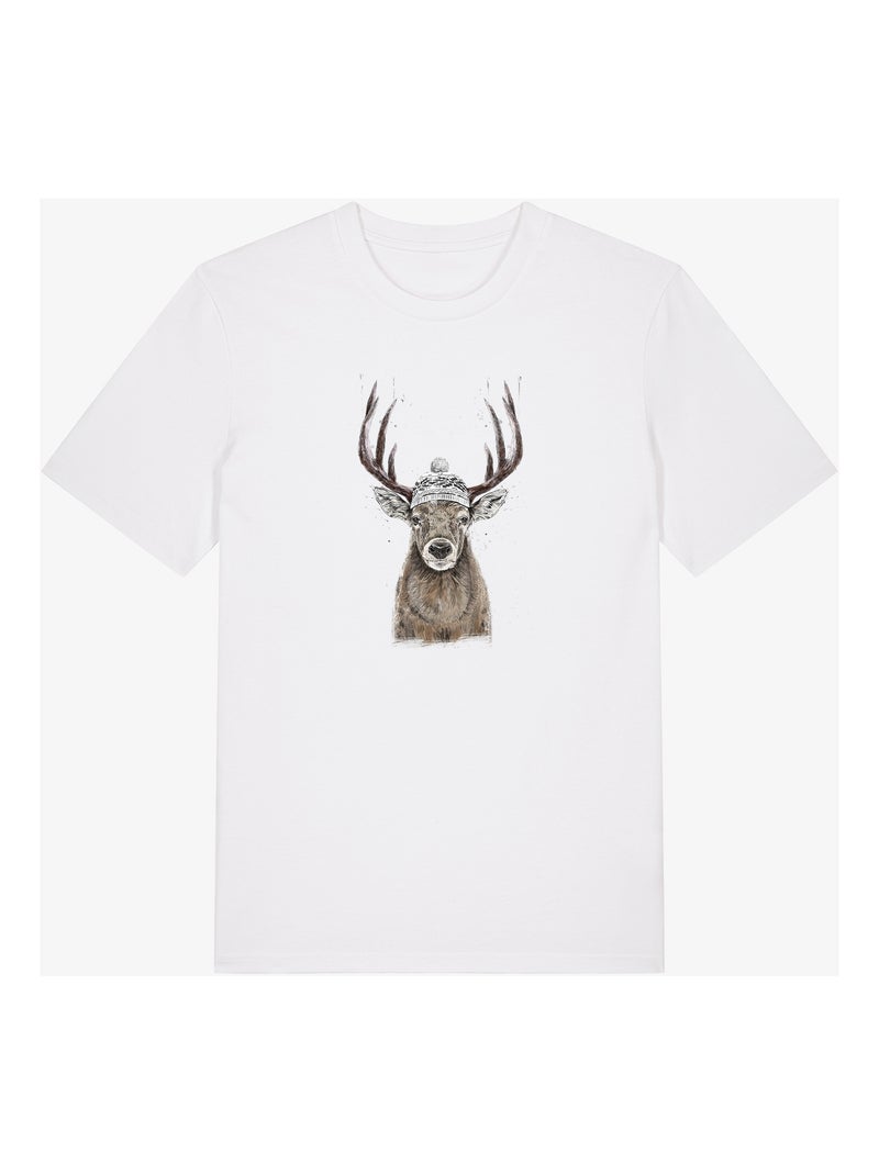 T-shirt Homme - LET'S GO OUTSIDE Blanc - Kiabi