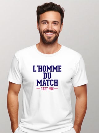 T-shirt Homme - L'HOMME DU MATCH C'EST MOI