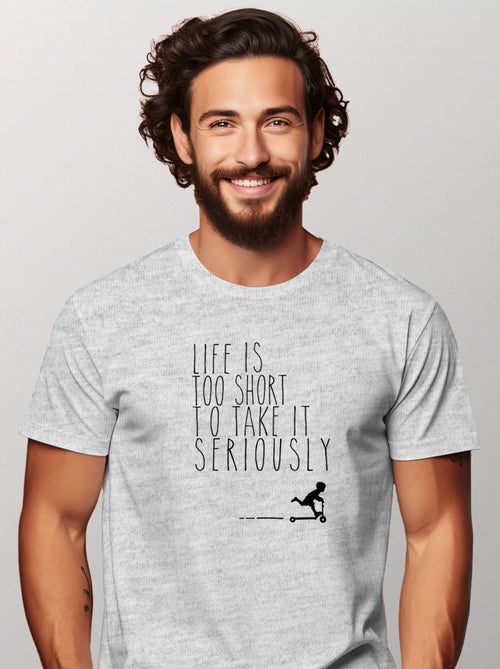 T-shirt Homme - LIFE IS TOO SHORT - Kiabi