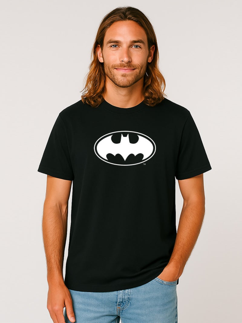 T-shirt Homme - LOGO BATMAN WHITE Noir - Kiabi