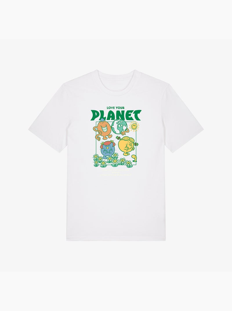 T-shirt Homme - LOVE YOUR PLANET Blanc - Kiabi