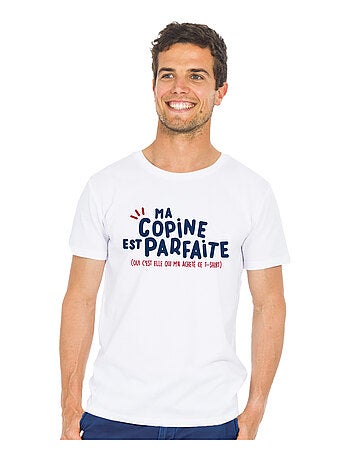 T-shirt Homme - MA COPINE EST PARFAITE (OUI C'EST ELLE QUI M'A ACHETÉ CE T-shirt Homme -)