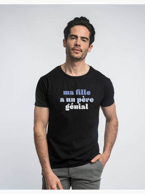 T-shirt Homme - MA FILLE A UN PÈRE GÉNIAL - Kiabi