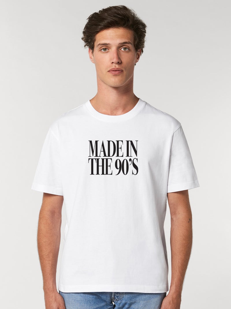 T-shirt Homme - MADE IN THE 90 S Blanc - Kiabi