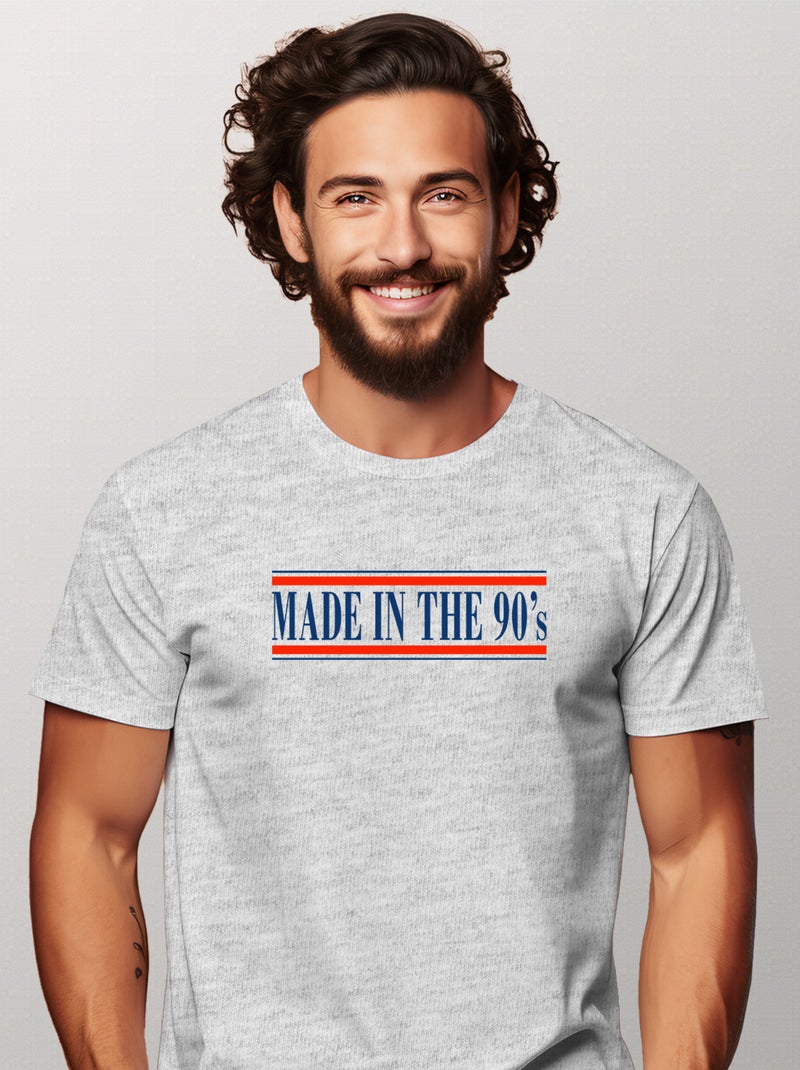 T-shirt Homme - MADE IN THE 90S Gris chiné - Kiabi