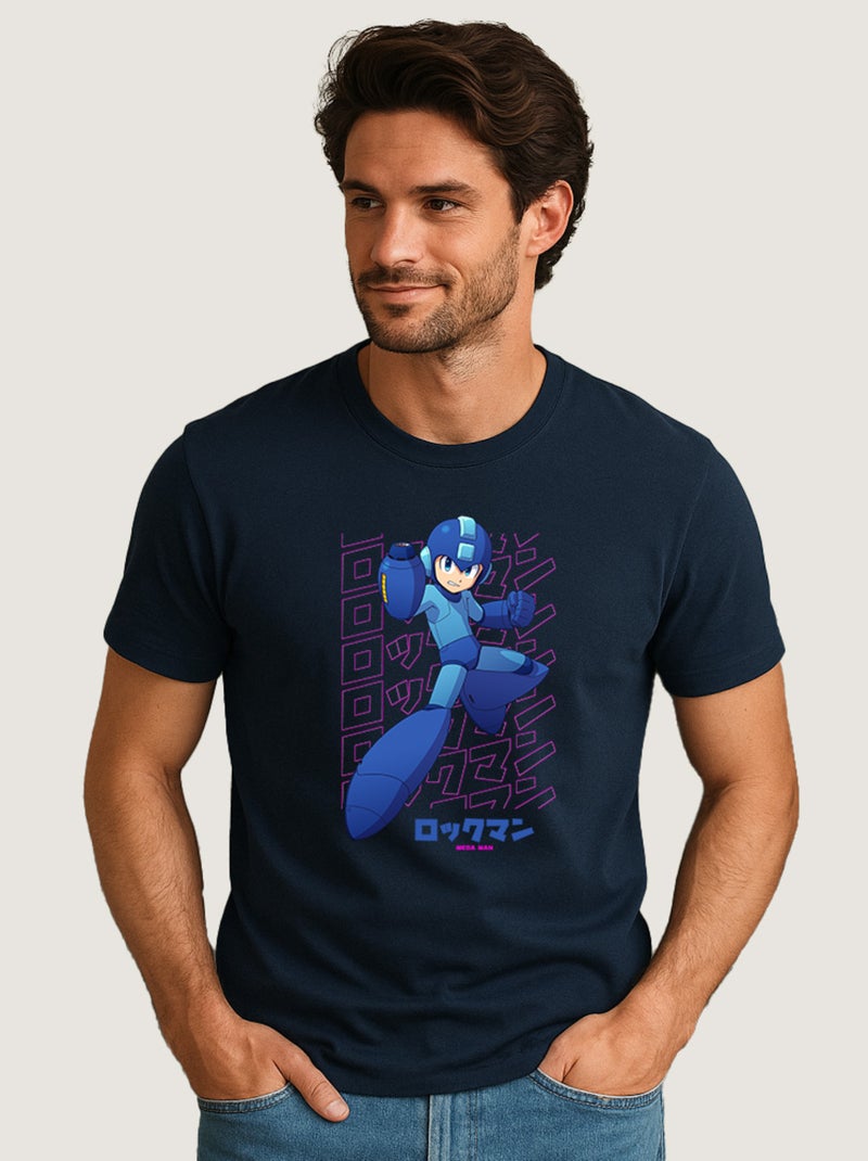 T-shirt Homme - MEGAMAN 1 Bleu marine - Kiabi