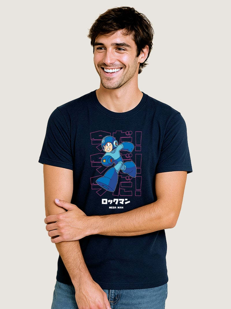 T-shirt Homme - MEGAMAN 5 Bleu marine - Kiabi