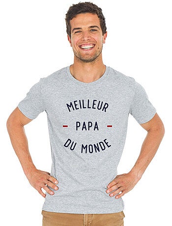 T-shirt homme - meilleur papa du monde 2 mpt - noël