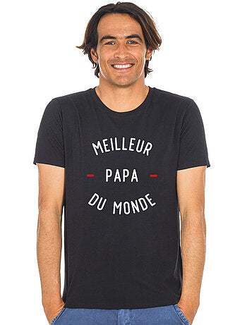 T-shirt homme - meilleur papa du monde 2 mpt - noël
