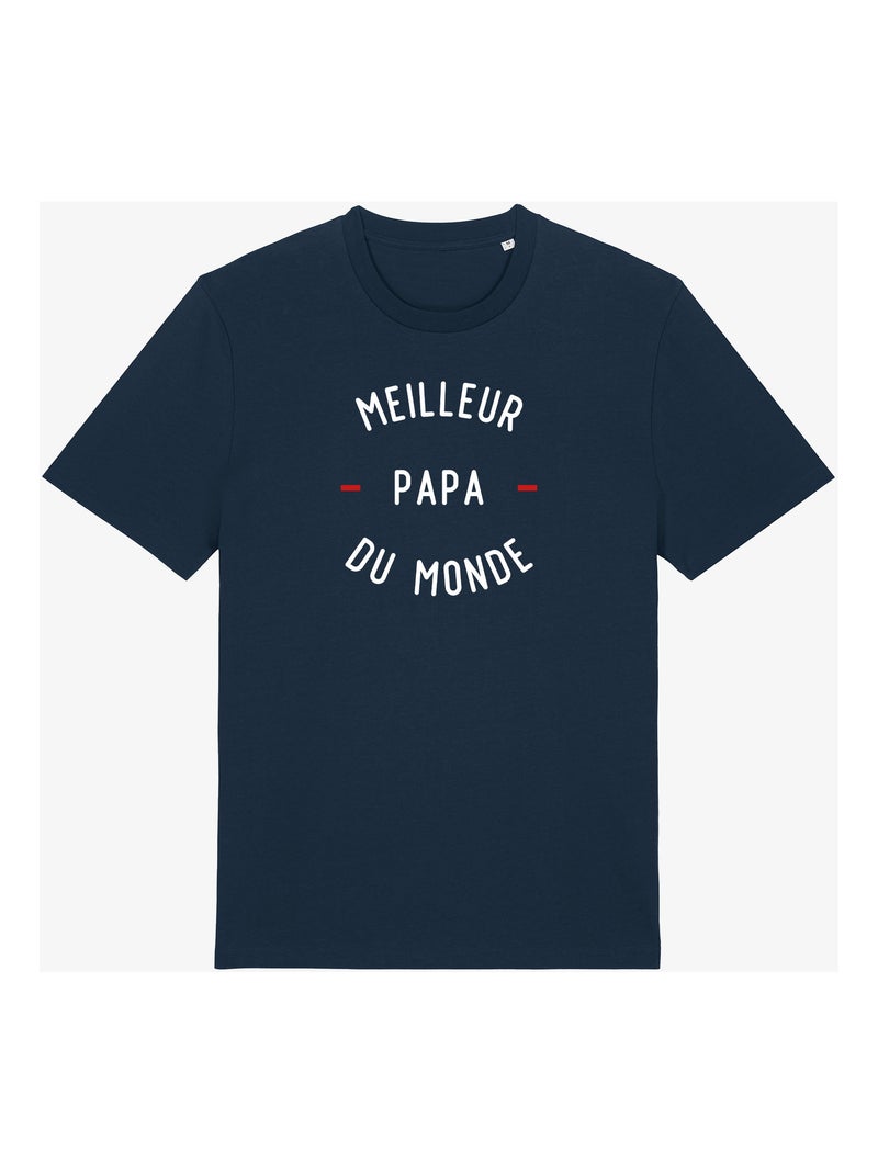 T-shirt Homme - MEILLEUR PAPA DU MONDE 2 MPT Bleu marine - Kiabi