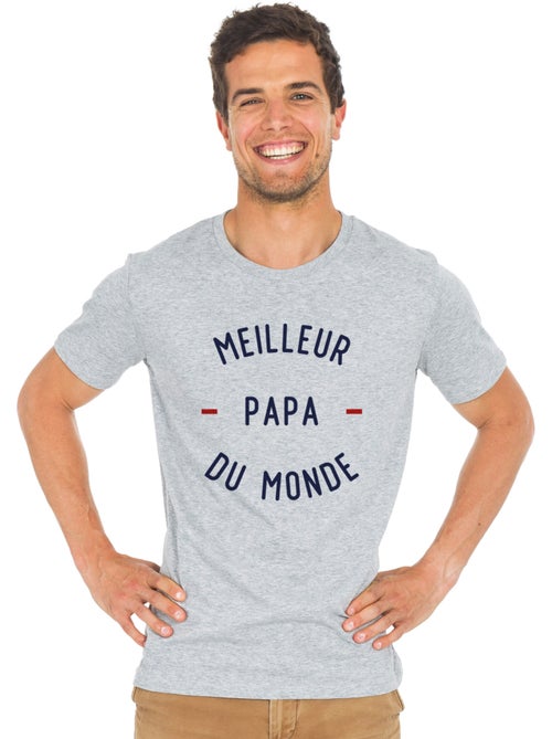 T-shirt Homme - MEILLEUR PAPA DU MONDE 2 MPT - Kiabi