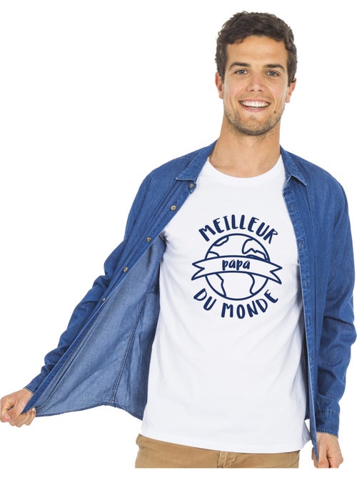 T-shirt Homme - MEILLEUR PAPA DU MONDE - Kiabi