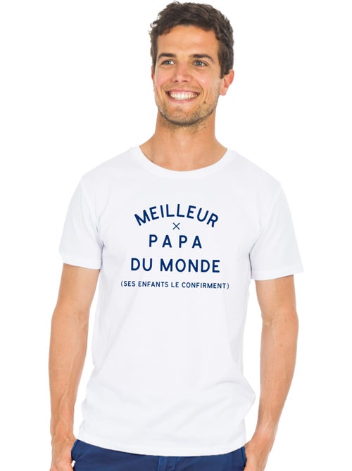T-shirt Homme - MEILLEUR PAPA DU MONDE (SES ENFANTS LE CONFIRMENT) 2 WAF - Kiabi