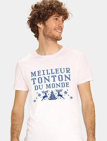 T-shirt Homme - MEILLEUR TONTON DU MONDE NOEL