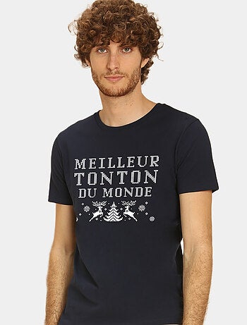 T-shirt Homme - MEILLEUR TONTON DU MONDE NOEL