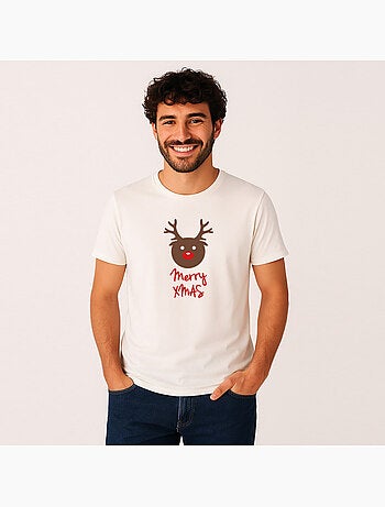 T-shirt Homme - MERRY XMAS RENNE