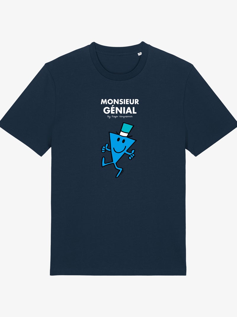 T-shirt Homme - MONSIEUR GÉNIAL Bleu marine - Kiabi