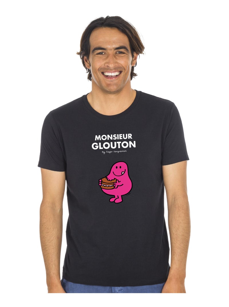 T-shirt Homme - MONSIEUR GLOUTON Noir - Kiabi