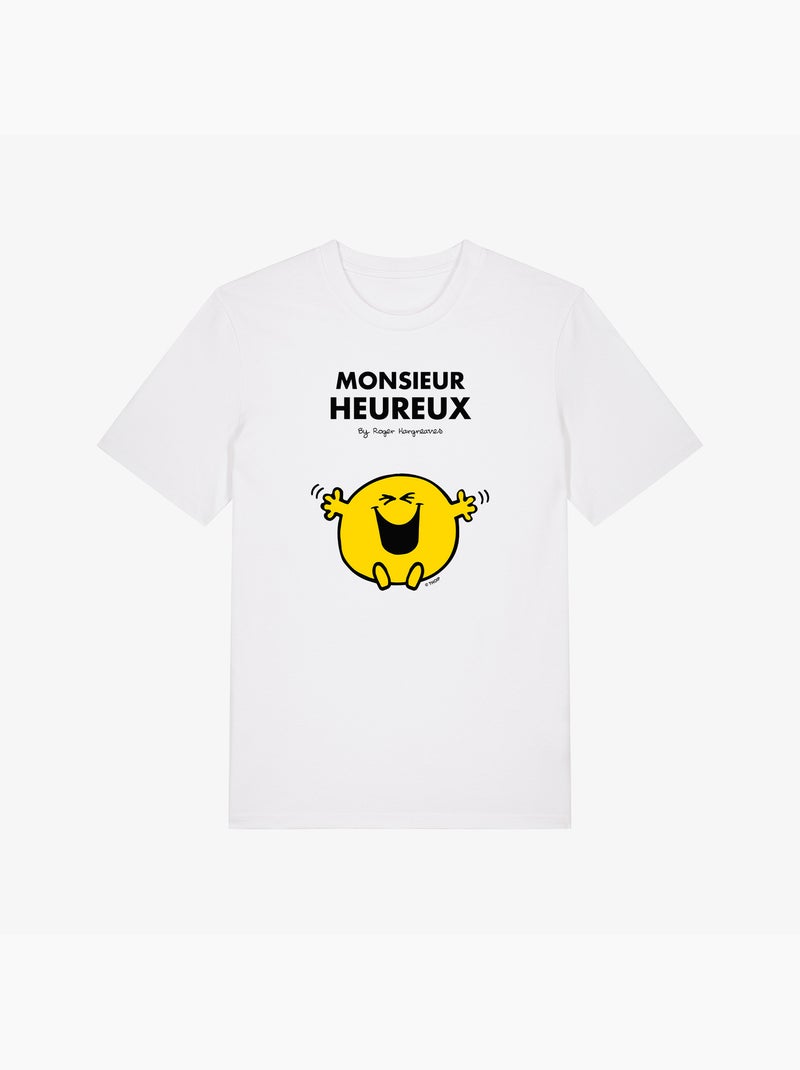 T-shirt Homme - MONSIEUR HEUREUX Blanc - Kiabi