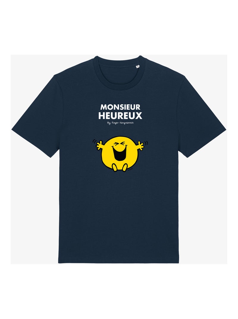 T-shirt Homme - MONSIEUR HEUREUX Bleu marine - Kiabi