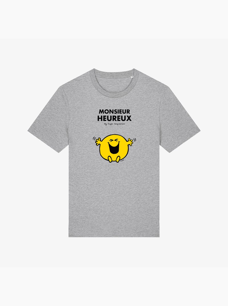 T-shirt Homme - MONSIEUR HEUREUX Gris chiné - Kiabi