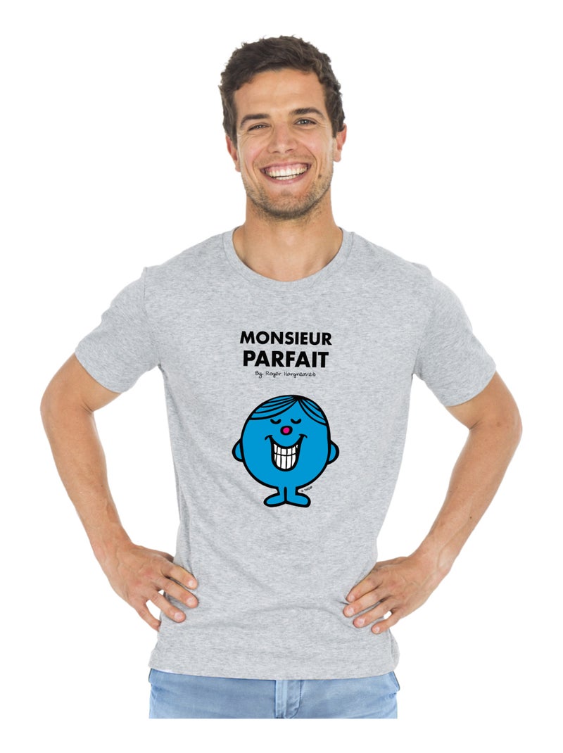 T-shirt Homme - MONSIEUR PARFAIT Gris chiné - Kiabi