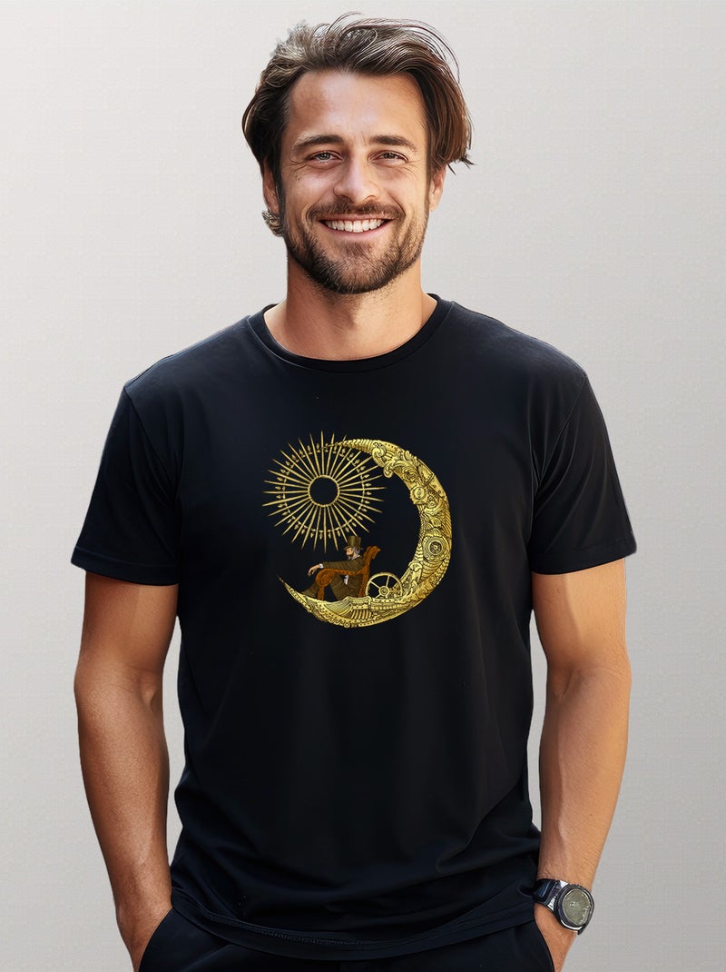 T-shirt Homme - MOON TRAVEL Noir - Kiabi