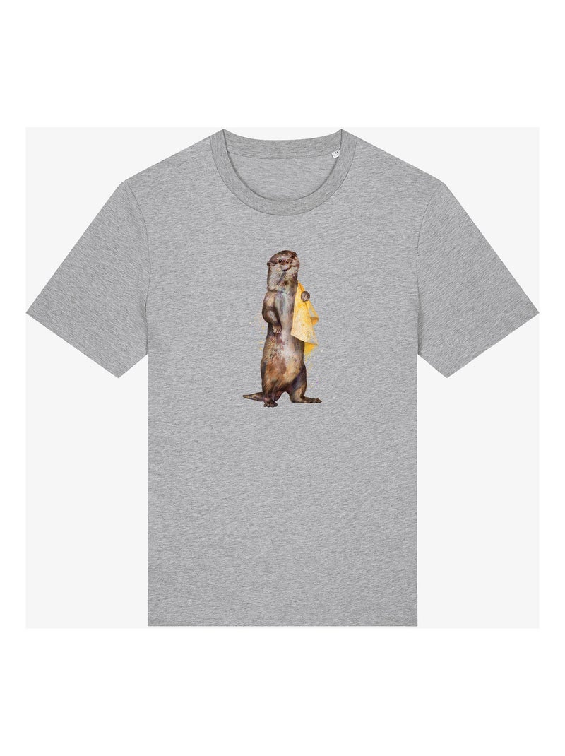 T-shirt Homme - OTTER Gris chiné - Kiabi